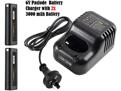 Paslod Battery Charger with 2 Batteries 3AH