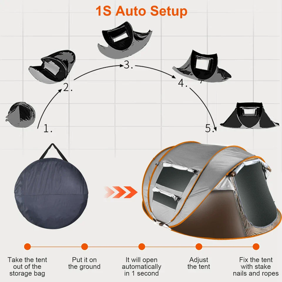 Camping Tent 4-6 Person Pop Up