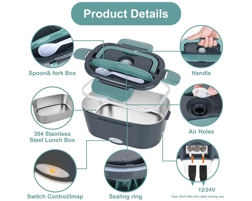 Electric Heating Lunch Box 1.5L
