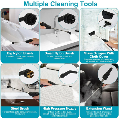 Handheld 2500W Steam Cleaner High Temperature Pressurized
