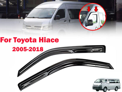 Suitable for Use With Toyota Hiace Door Visors Monsoon Weather Shield 05-18