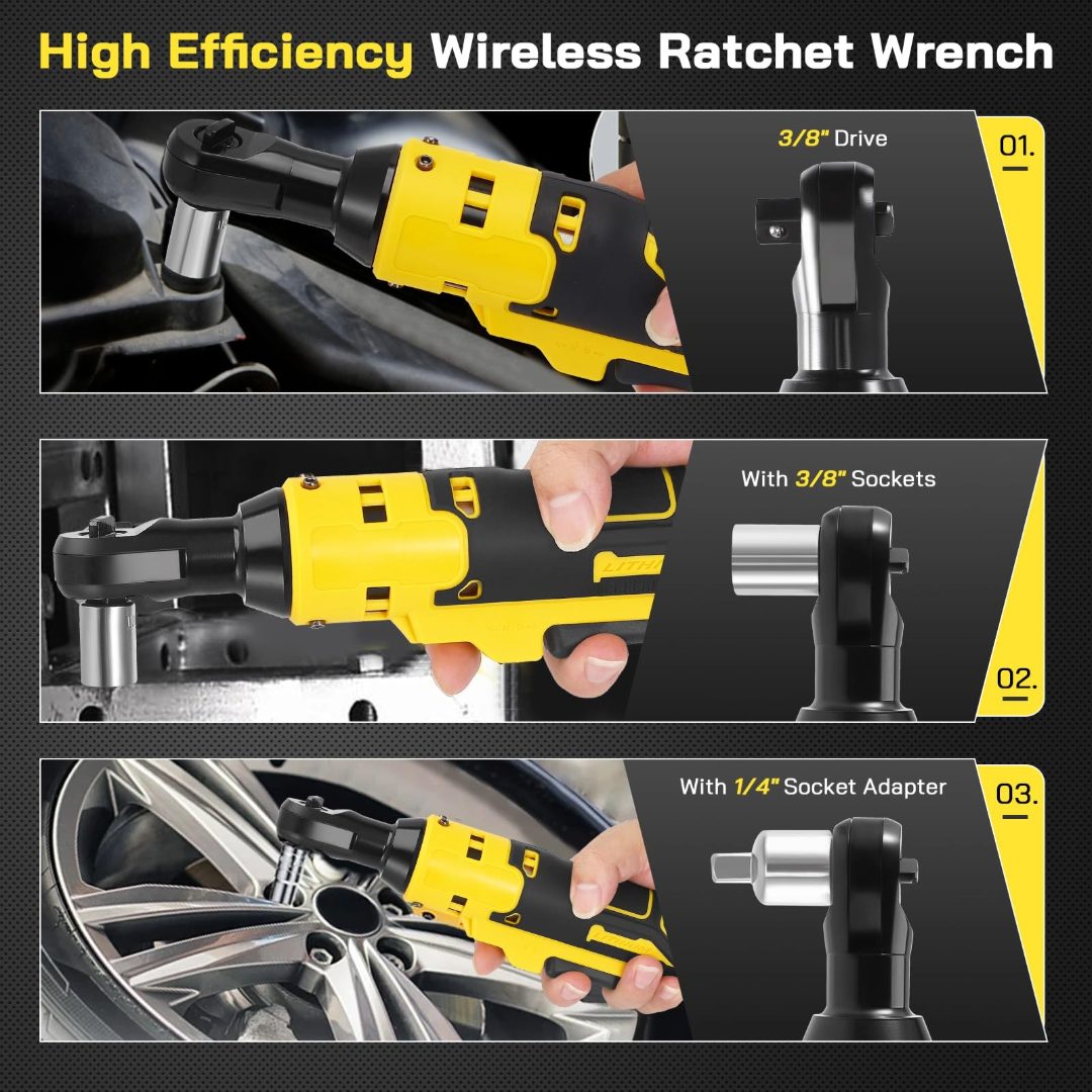 Electric Impact Wrench 3/8'' Angle Ratchet Wrench