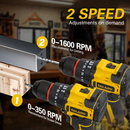 Cordless Impact Electric Drill Driver with Battery