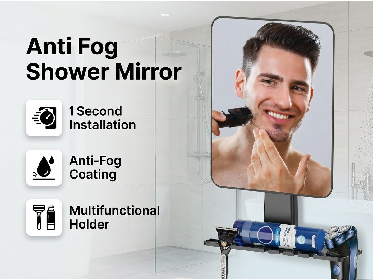 Anti Fog Shower Mirror for Shaving