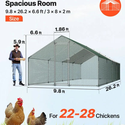 Outdoor Chicken Coop 8Mx3Mx2M