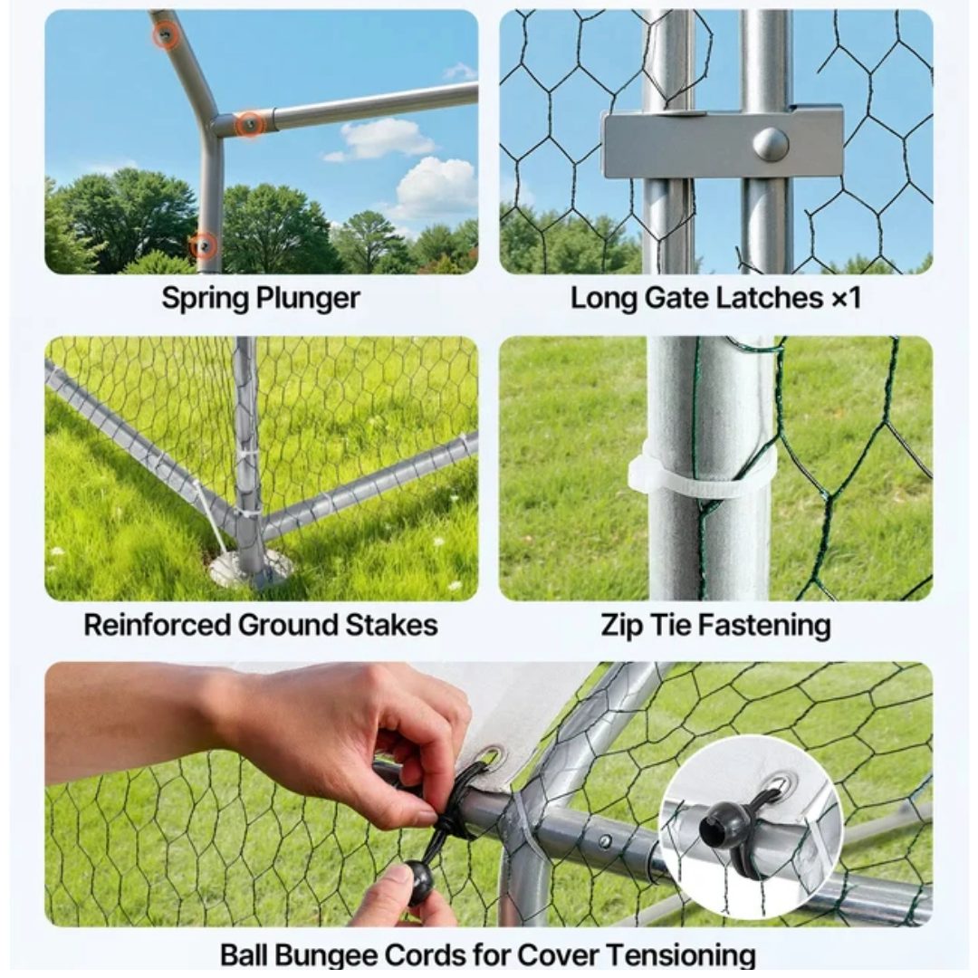 Outdoor Chicken Coop 8Mx3Mx2M