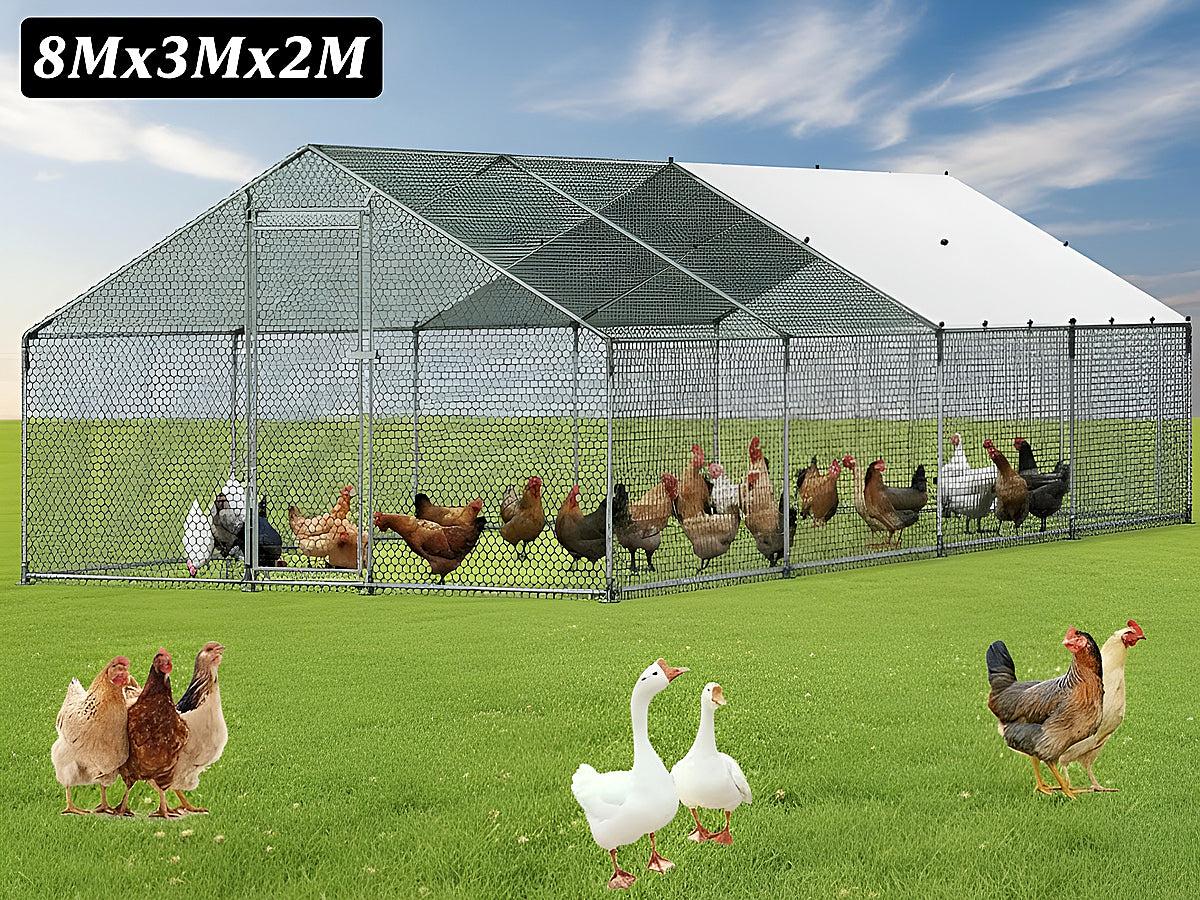 Outdoor Chicken Coop 8Mx3Mx2M
