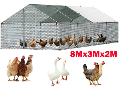 Outdoor Chicken Coop 8Mx3Mx2M