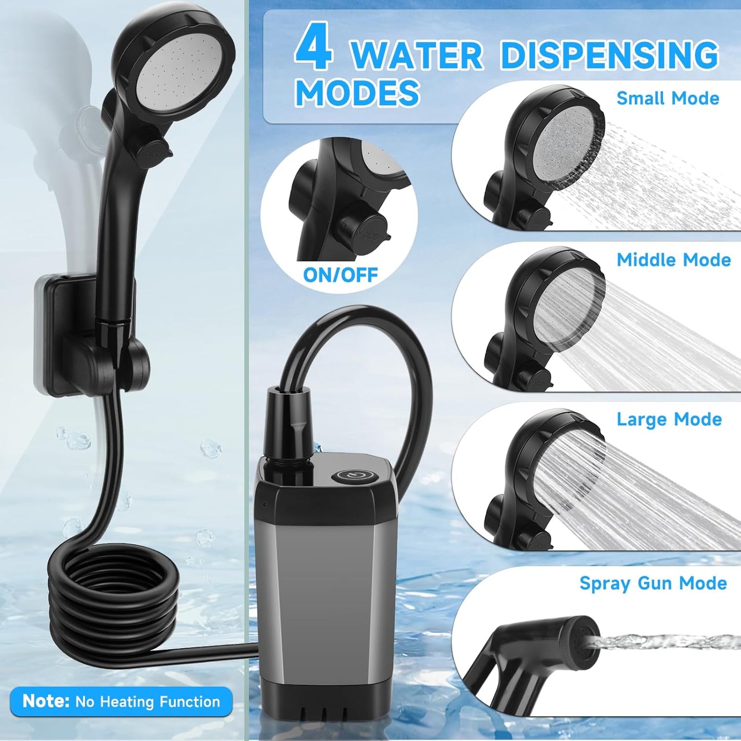 Portable Shower Kit Camping Shower Kit