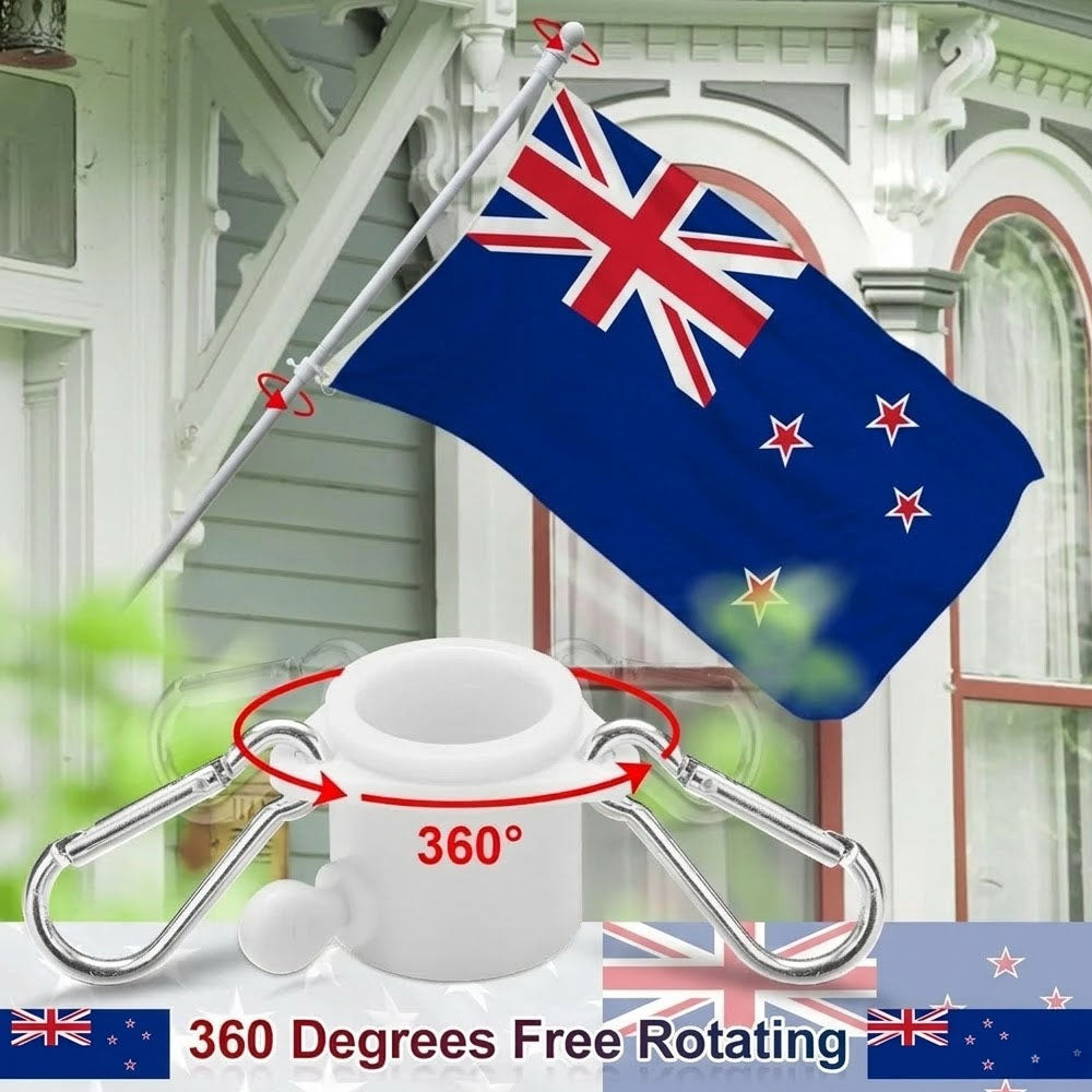 Flag Pole Holder Kit Aluminum Porch Flagpole with Bracket