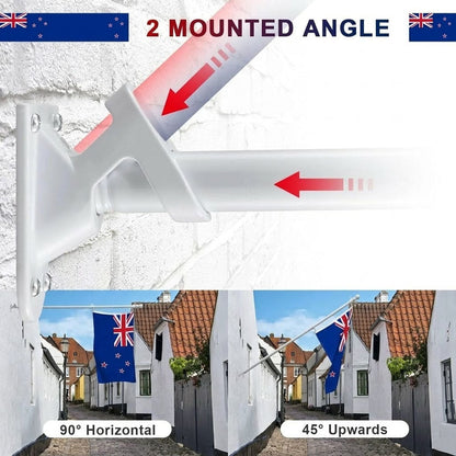 Flag Pole Holder Kit Aluminum Porch Flagpole with Bracket