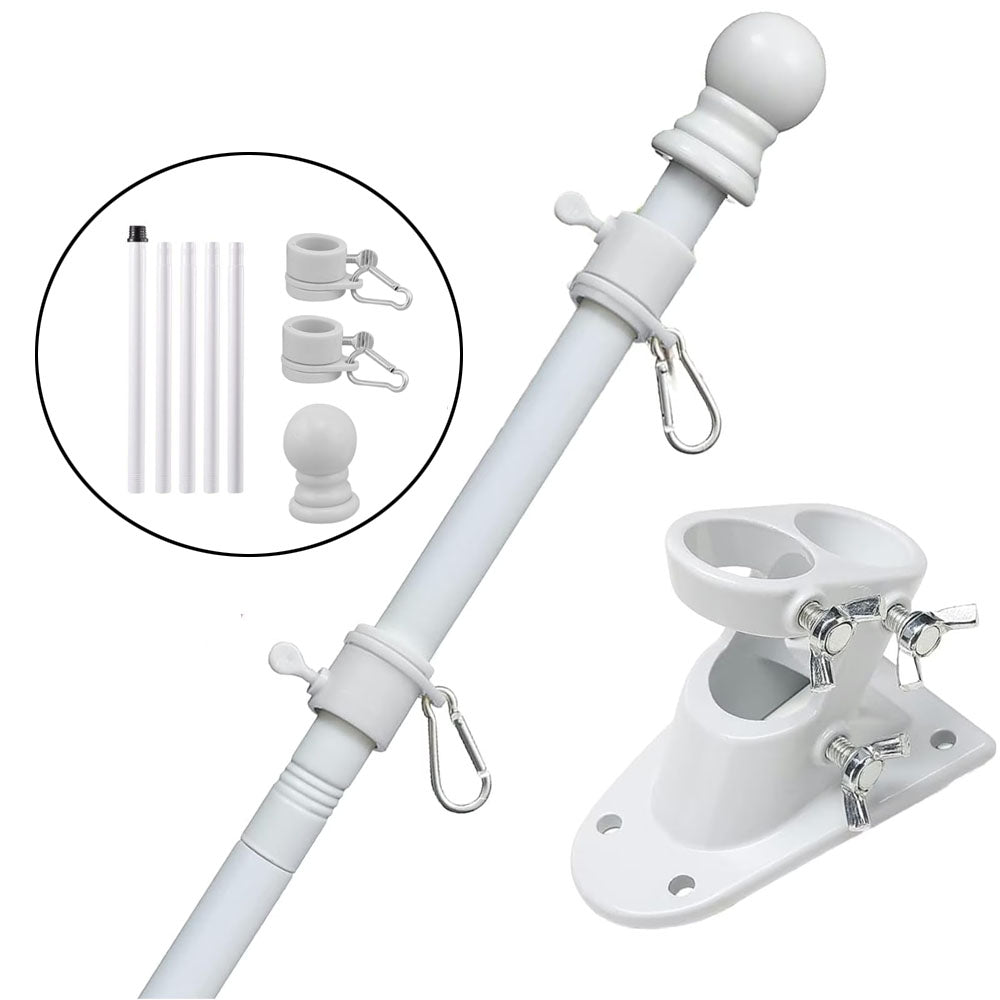 Flag Pole Holder Kit Aluminum Porch Flagpole with Bracket