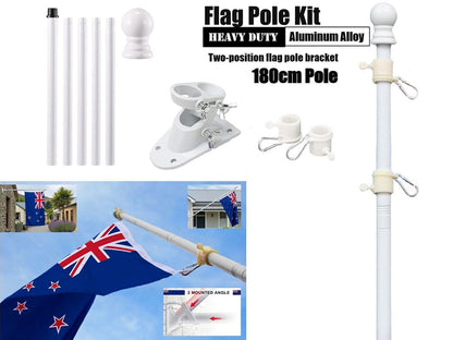 Flag Pole Holder Kit Aluminum Porch Flagpole with Bracket