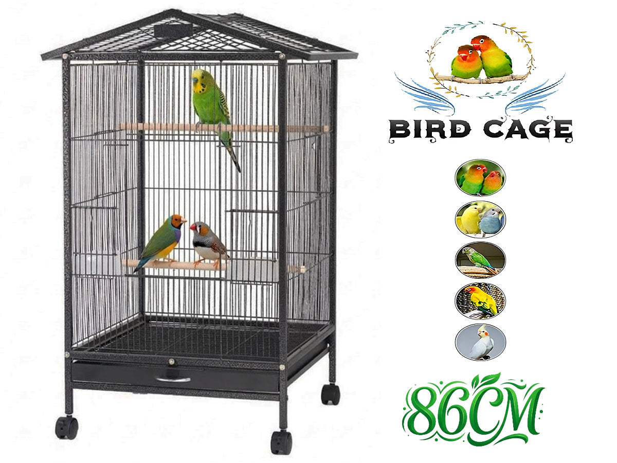 Large Bird Cage Parrot Cage with Stand Carrier