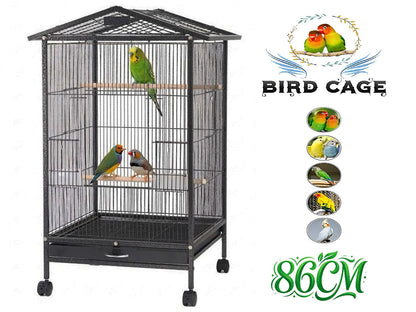 Large Bird Cage Parrot Cage with Stand Carrier