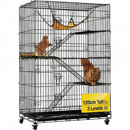 3 Level Rabbit Bird Cage Ferret Parrot Aviary Cat Rat Aviary Budgie Hamster Pet Cages Castor XL