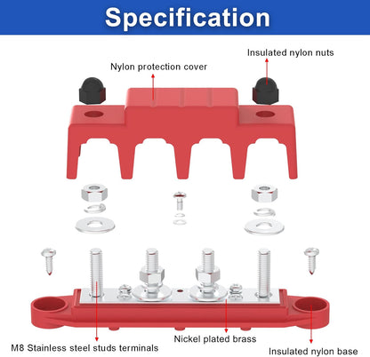 2 PCS Battery Power Distribution Terminal Block Set
