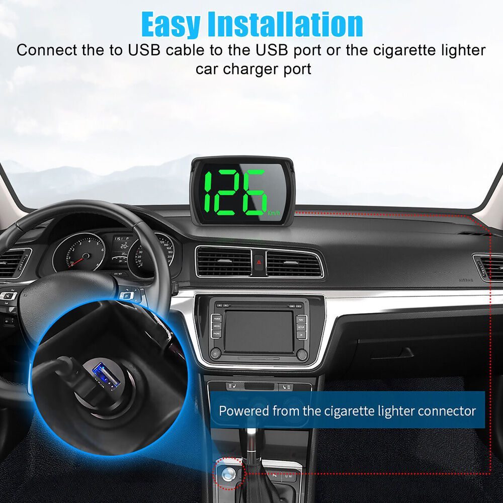 Car GPS Speedometer Hud Heads Up Display