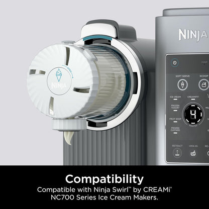 2Pcs Ice Cream Pints and Lids Compatible with NC700 Series Ninja