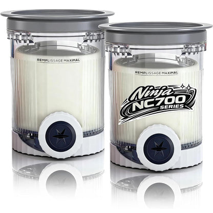 2Pcs Ice Cream Pints and Lids Compatible with NC700 Series Ninja