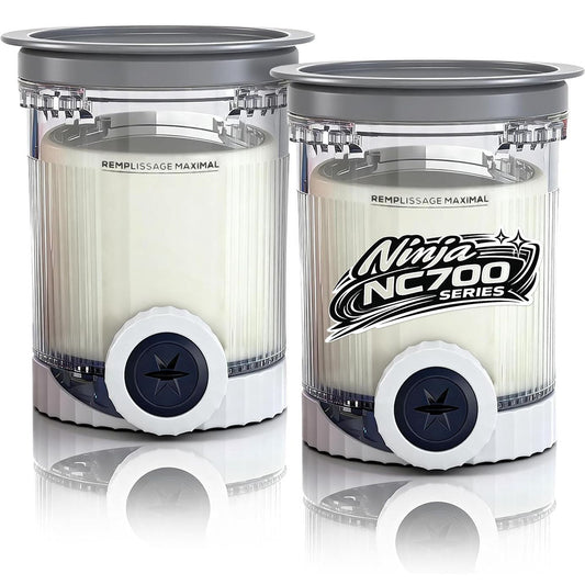 2Pcs Ice Cream Pints and Lids Compatible with NC700 Series Ninja