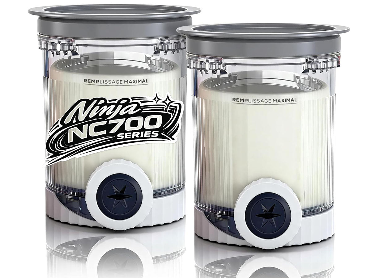 2Pcs Ice Cream Pints and Lids Compatible with NC700 Series Ninja