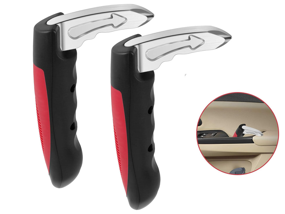 2pcs Car Door Assist Handle Emergency Tool Window Breaker with Cutter