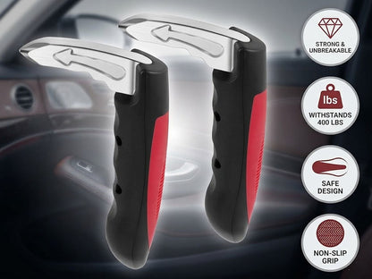 2pcs Car Door Assist Handle Emergency Tool Window Breaker with Cutter