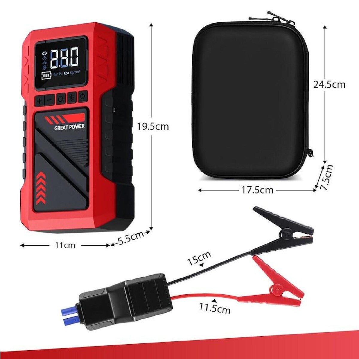 Car Jump Starter with Tyre Inflator