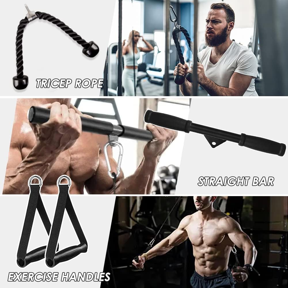 Fitness Pulley Cable System for Home Gym Weight Lifting