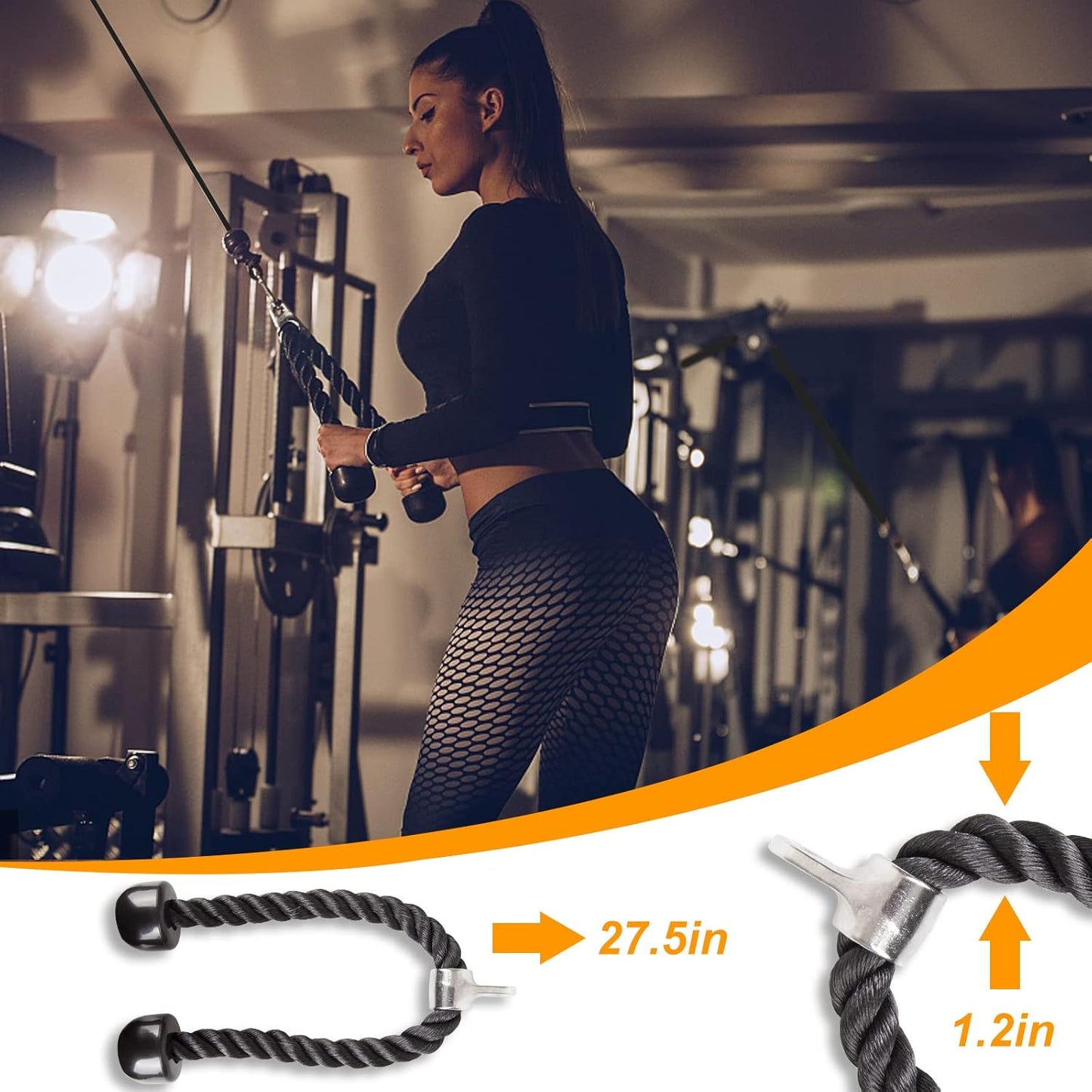 Fitness Pulley Cable System for Home Gym Weight Lifting