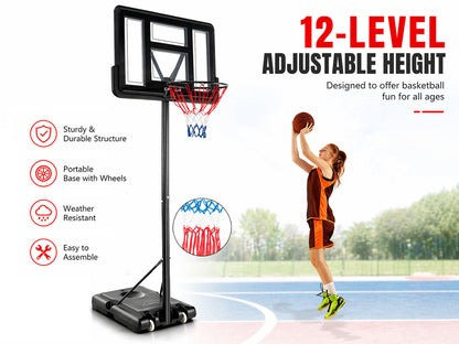 Basketball Hoop with stand height adjustable Hoop 3.05m