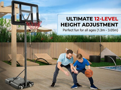 Basketball Hoop with stand height adjustable Hoop 3.05m
