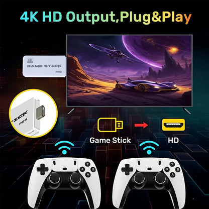 4K Wireless HDMI TV Gaming Stick Console