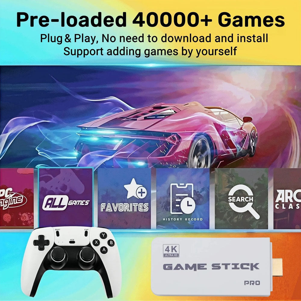 4K Wireless HDMI TV Gaming Stick Console