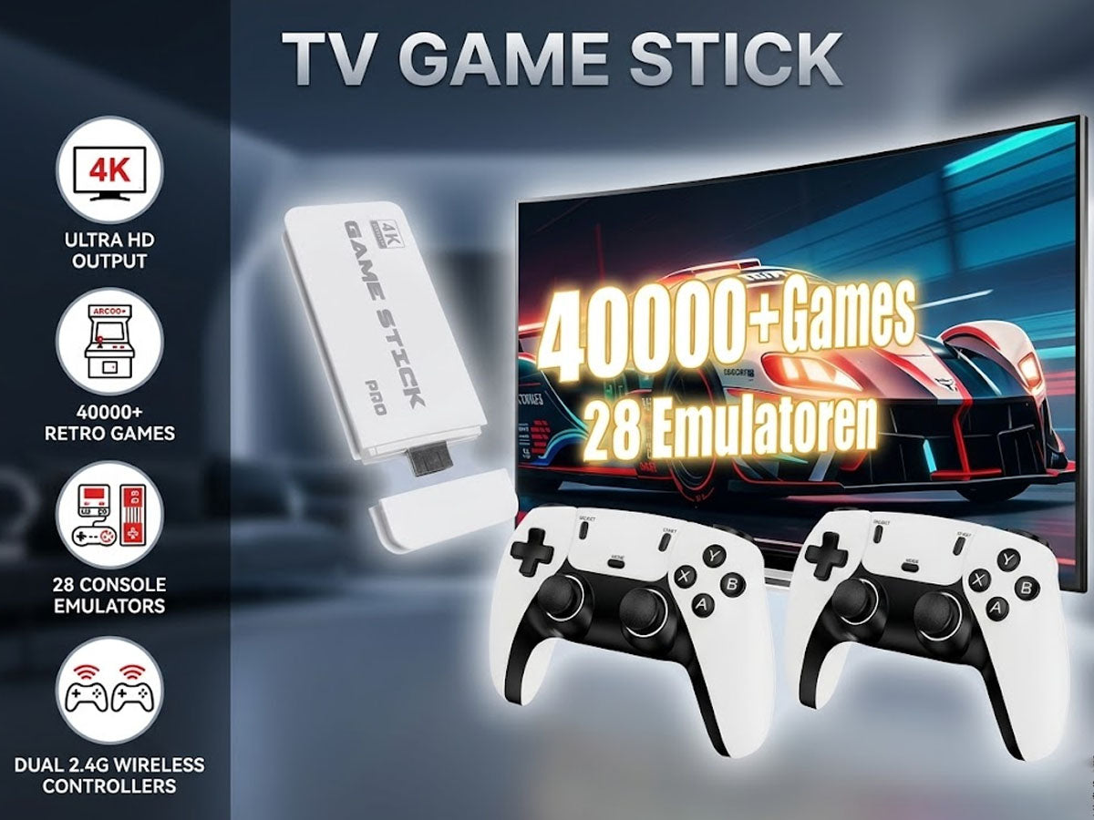 4K Wireless HDMI TV Gaming Stick Console