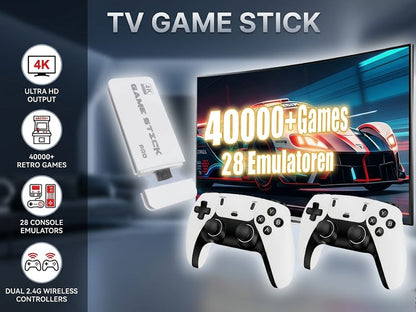 4K Wireless HDMI TV Gaming Stick Console