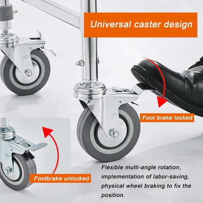 Mobile Shower Toilet Commode Chair Bath Wheelchair 4 in 1 Bath Stool Folding with Arms