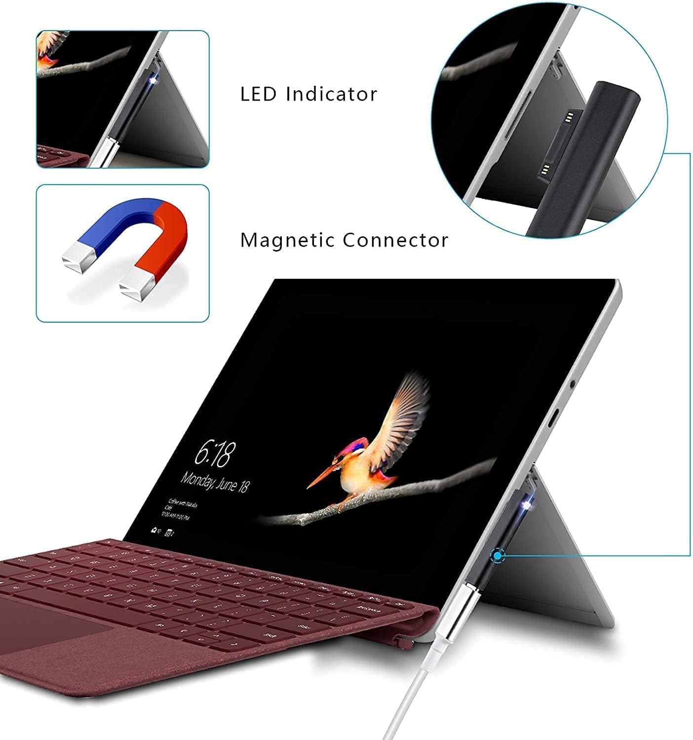 USB C Charger Adapter for Surface Pro