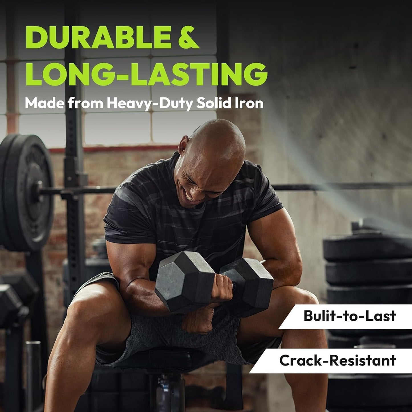 Dumbbell Set - 2 x 5kg Hex Weights