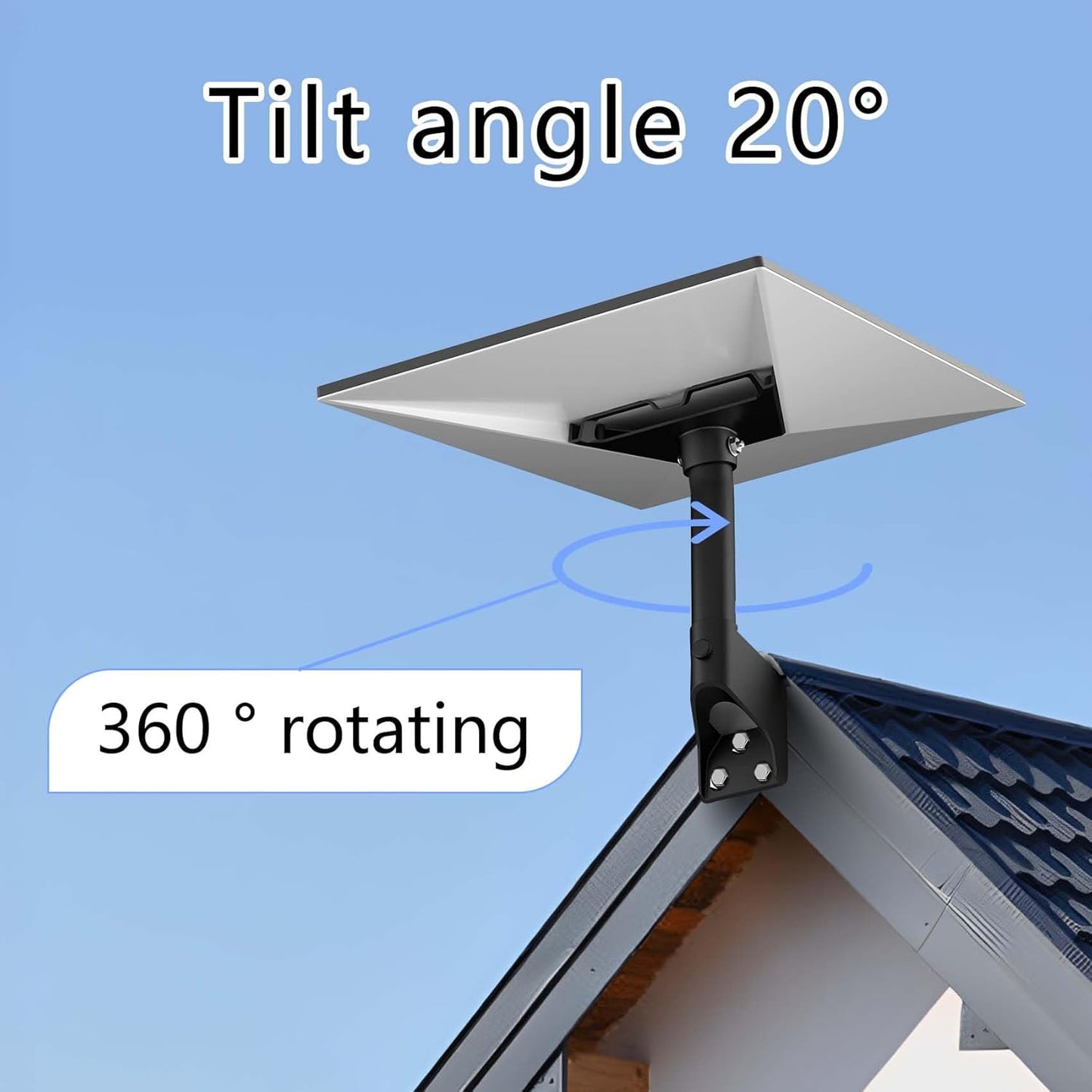 Gen 3 Mount for Starlink, 360° Rotatable Roof & Wall Mount for V3 Starlink