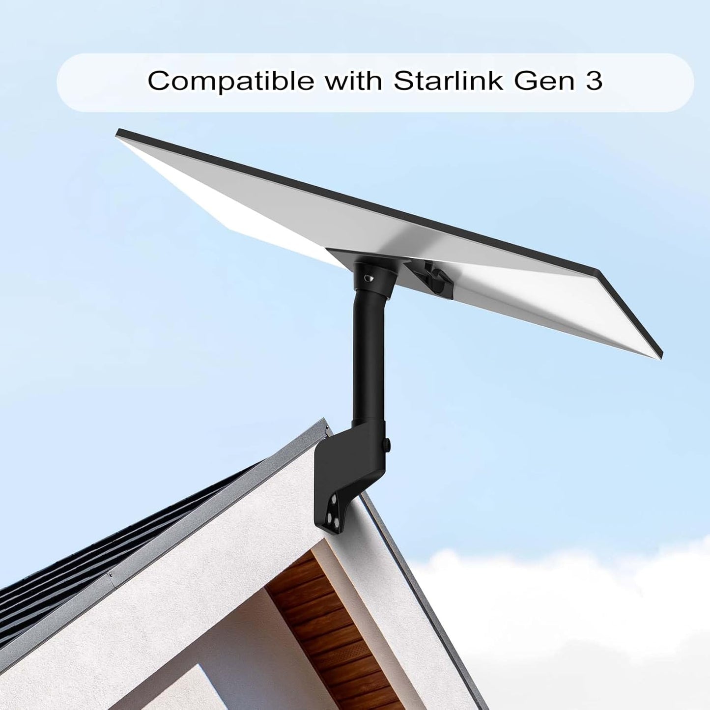 Gen 3 Mount for Starlink, 360° Rotatable Roof & Wall Mount for V3 Starlink