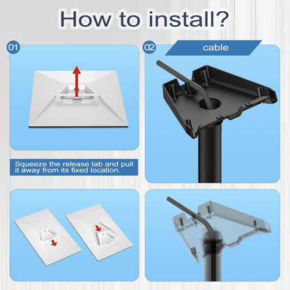 Gen 3 Mount for Starlink, 360° Rotatable Roof & Wall Mount for V3 Starlink
