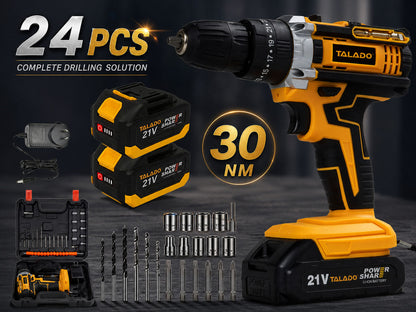 Cordless Impact Electric Drill Driver with Battery