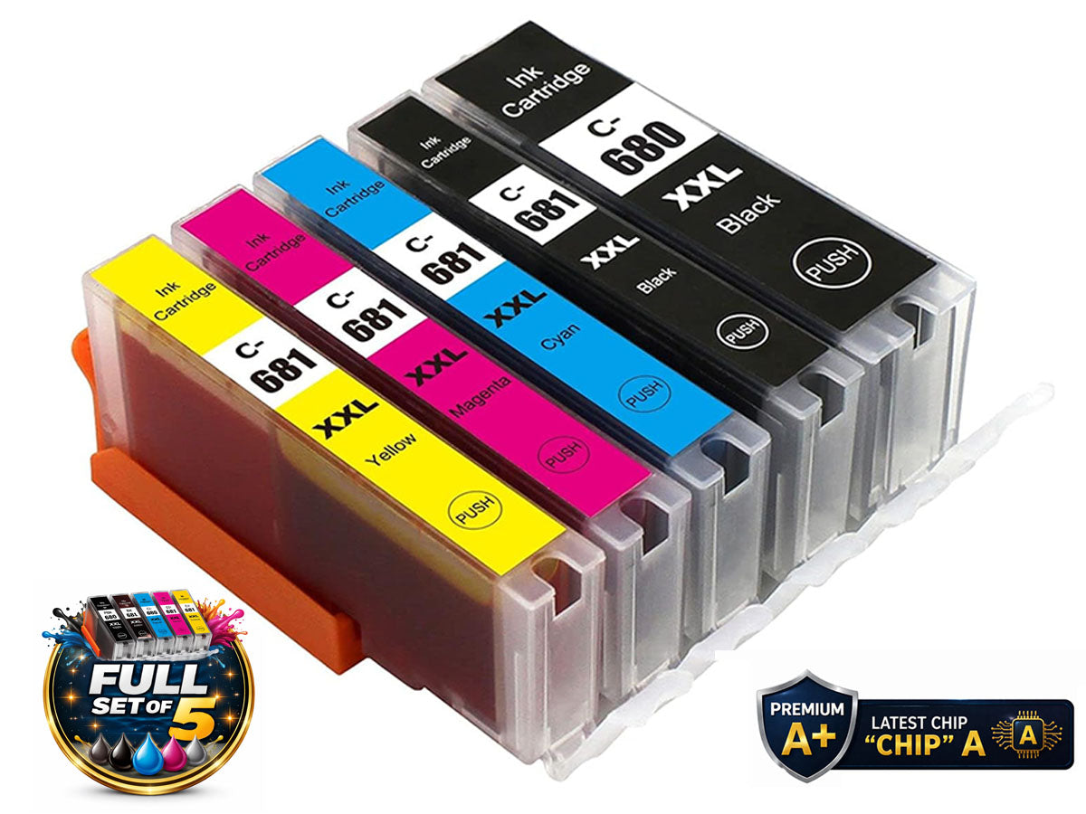 Canon Compatible Ink Cartridges PGI-680XXL CLI-681XXL Set for TR7560 TR7660 TS9160 TS9565 TR8560 TS8160 TS6160