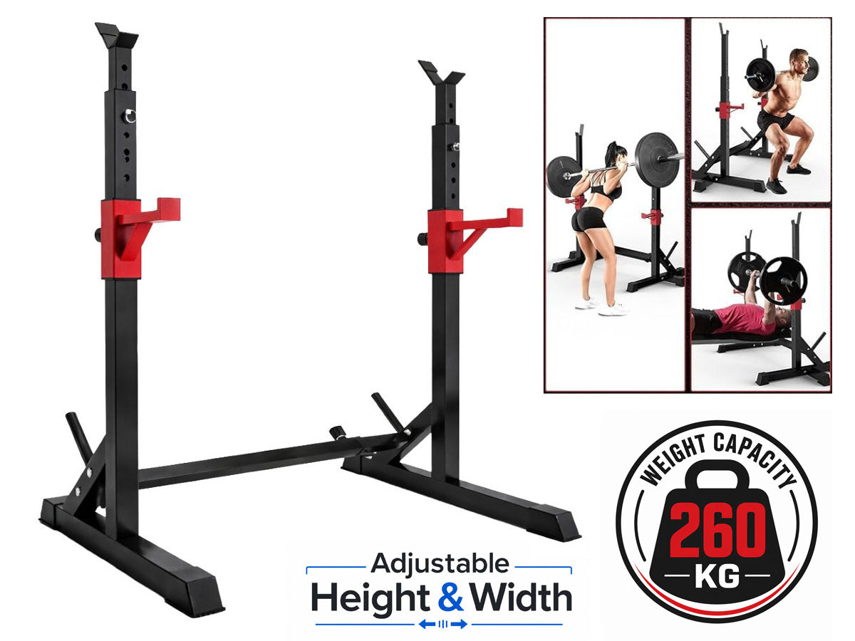 Adjustable Barbell Squat Rack Stand