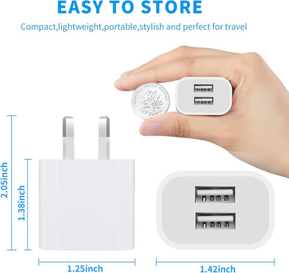 Dual USB Port Wall Charger Fast Charger for iPhone