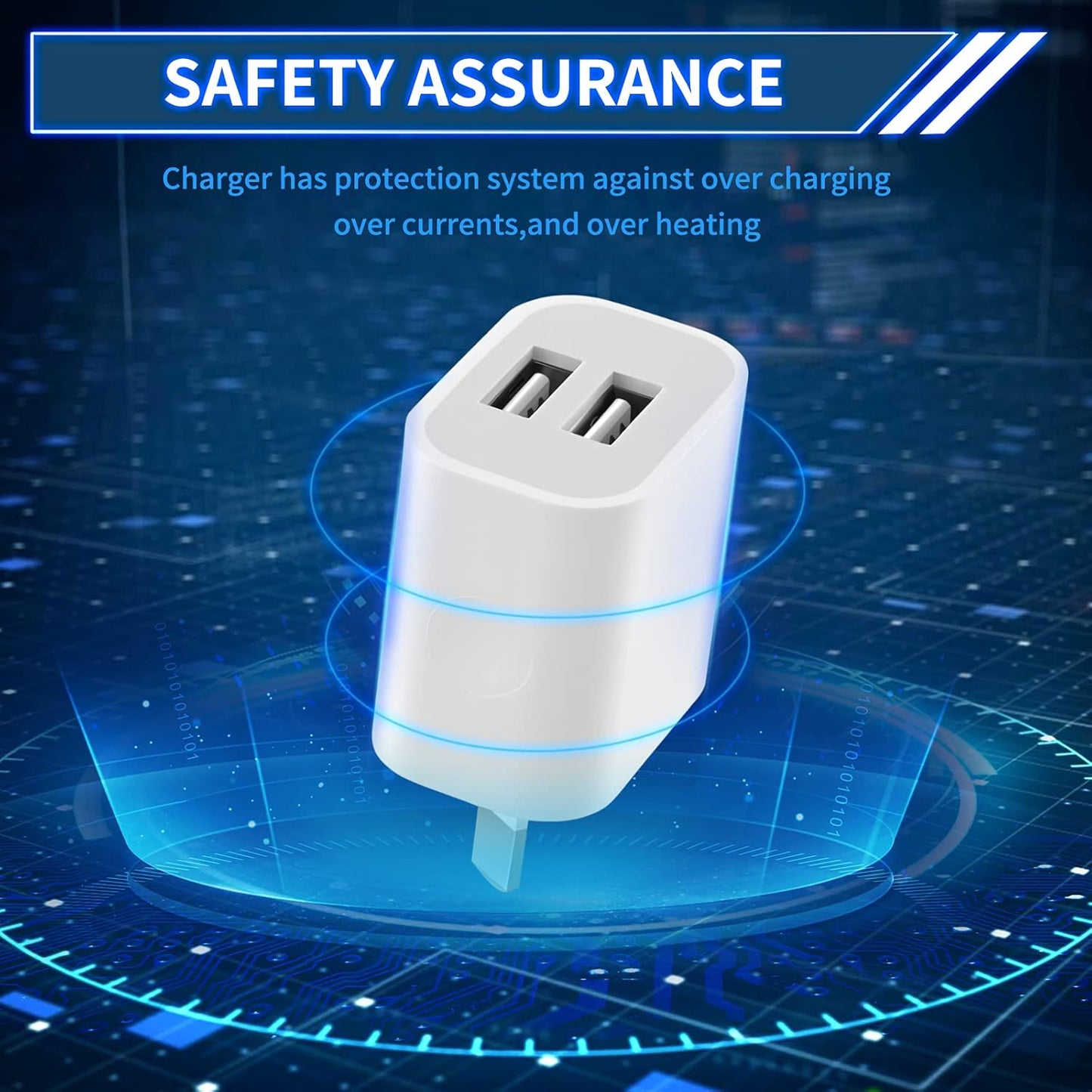 Dual USB Port Wall Charger Fast Charger for iPhone