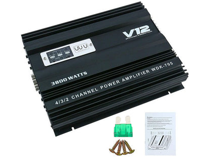 4 Channel Car Amplifier High Power 3800W Car Audio Amp