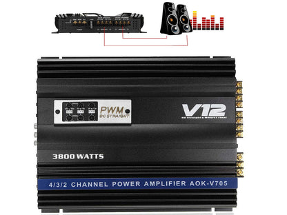 4 Channel Car Amplifier High Power 3800W Car Audio Amp